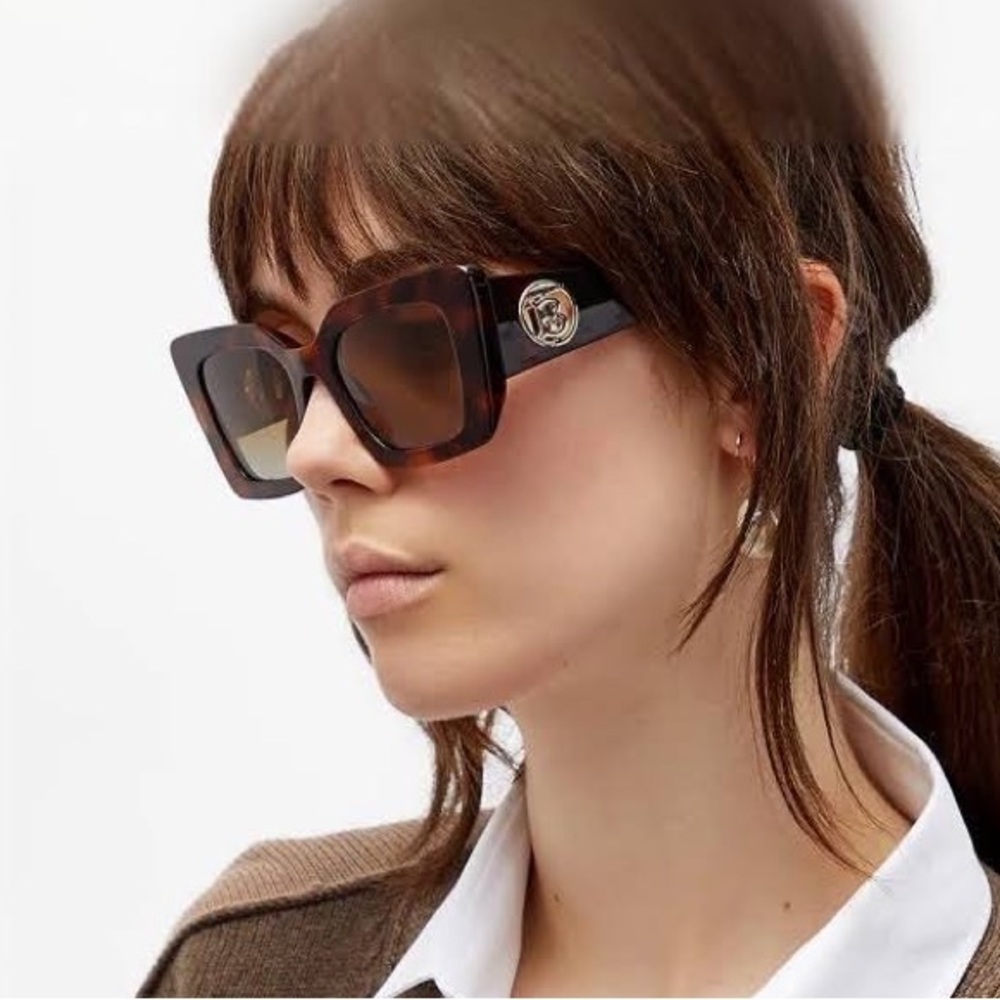 NEW BURBERRY DAISY BE4344 WOMEN HAVANA BROWN CAT EYE SUNGLASSES BE4344F 331613 - Picture 1 of 14